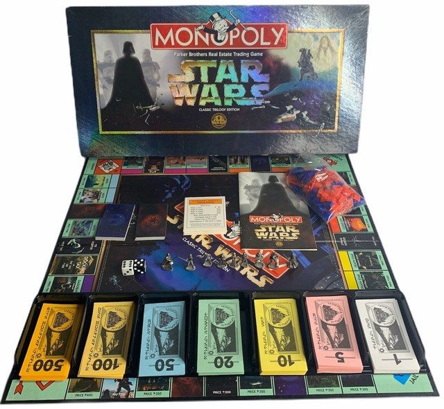 Vintage Monopoly Star Wars Classic Trilogy Edition Complete Pewter Board Game eBay