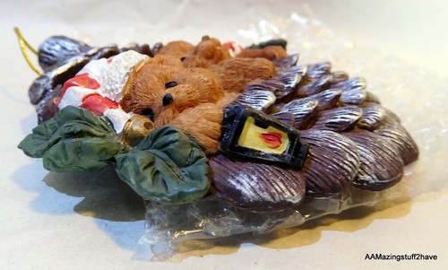 Pinecone Christmas Ornament Brown Bears Boxed Holiday Gift Teachers Artmark - Picture 5 of 8