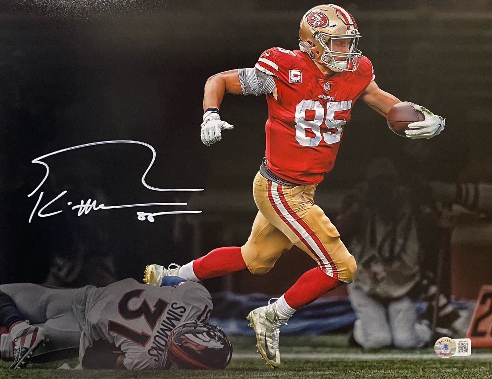 George Kittle Autographed Signed San Francisco 49ers 11X14 PHOTO BECKETT COA W910883 