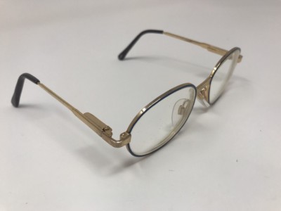 Anthony Martin Eyeglasses Becky 45-16-120mm Gold Blue Metal Full Rim GB27