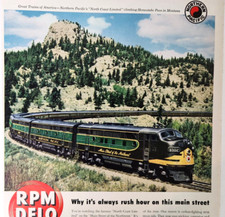 RPM Delo North Coast Limited Montana Standard Oil Ad Vtg 1950 Magazine Print RR