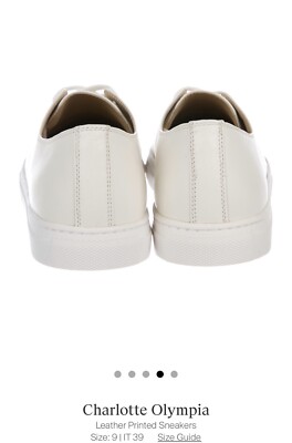 Charlotte, Olympia Sneakers Leather White / Red Lips Toe