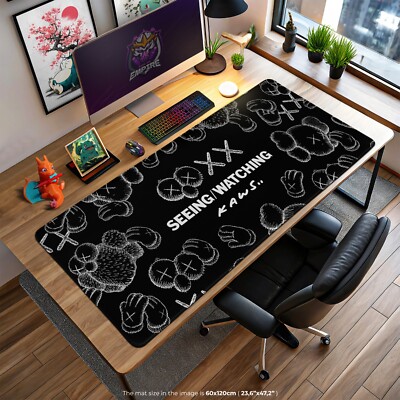 Kaws Seeing Watching Mouse Pad, Designer Desk Mat with Iconic Artwork
