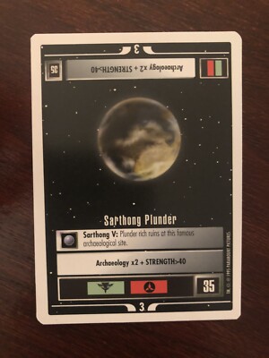 Star Trek CCG Sarthong Plunder near-mint/nm rare - Premier Beta1995
