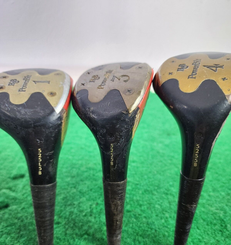H&B Powerbilt Citation Club Set 1,3,4 Woods Set RH Dynasty Steel B Flex Shafts - Picture 7 of 24