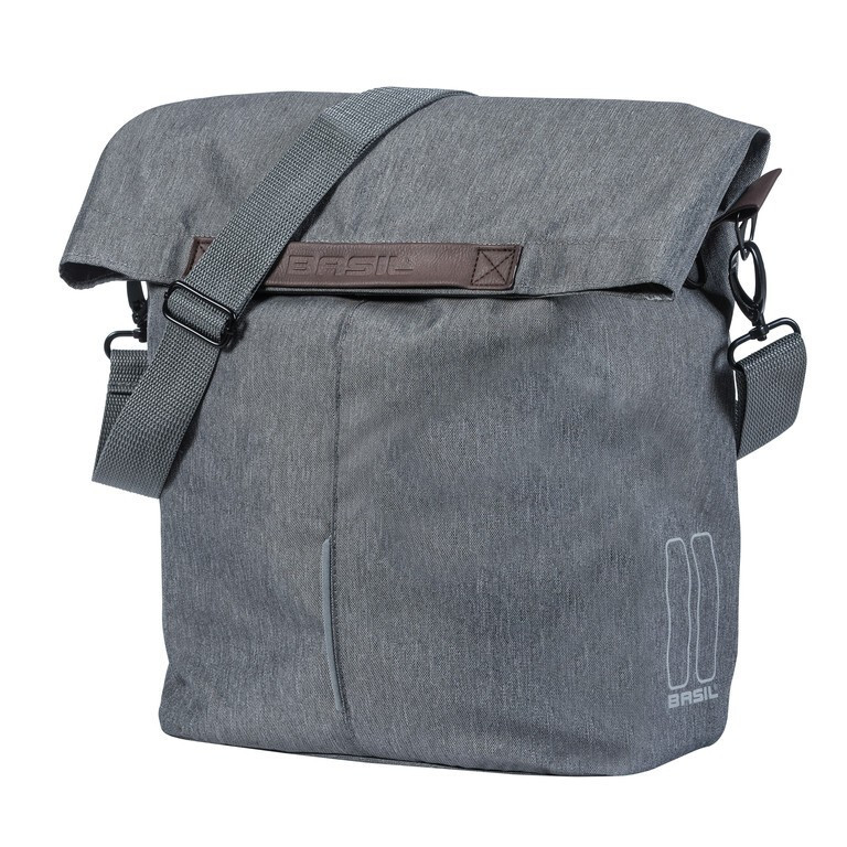 Borsa Shopper Basil City grigio melee,13x29x31cm,14-16l,Hook Ok