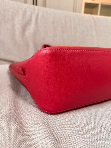 Longchamp Roseau Tasche Schultertasche Handtasche Leder in Rosa Magenta Gebraucht Neuwertig! - Bild 5 von 10