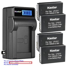 Kastar Battery LCD Wall Charger for Canon LP-E17 LC-E17  Canon EOS 750D Camera