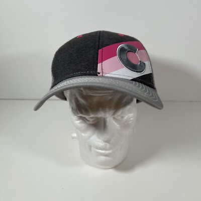 Yo Colorado Grey / Pink / White Adjustable Trucker Snap Back Hat - EXC COND