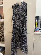 Woman’s  Cece Ruffle Floral- MIDI  Sleeveless Evening Dress size 12 asymmetrical