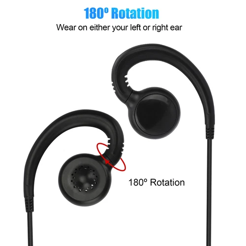 PTT Mic Swivel Earpiece for Motorola Radio Walkie Talkies CT150 CP200 CLS1110 - Picture 4 of 17