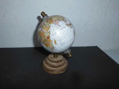 Globus Tischglobus Globen '' Legend '' Holz Kunststoff Weltkarte Dekoration
