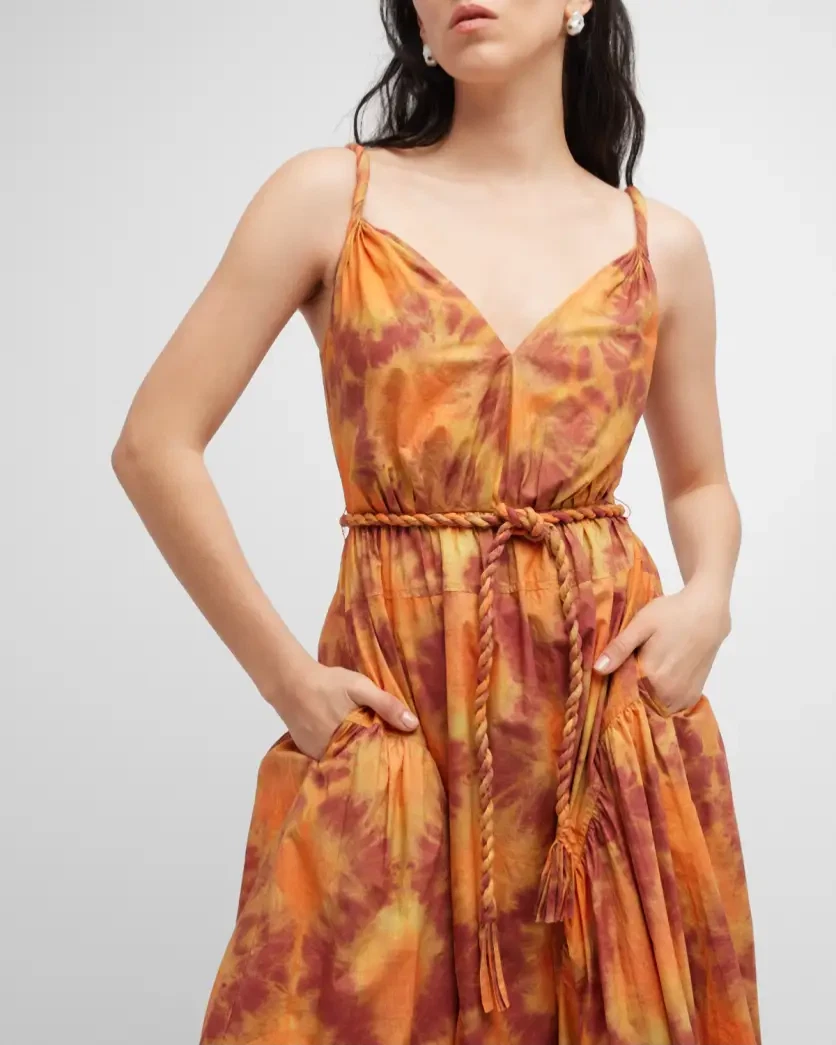 VALENTINO Abito Ulla Johnson Valentina in cotone topazio rosso tg 6