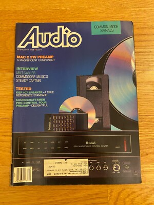 Audio Magazine Feb 1988 Vintage Stereo Equipment Mac C 31V Preamp CD Tape Player