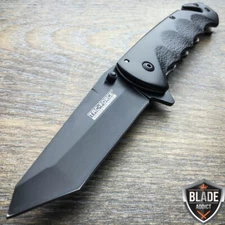 Tac-Force Military Spring OPEN Assisted TANTO BLADE Folding Black Pocket Knife