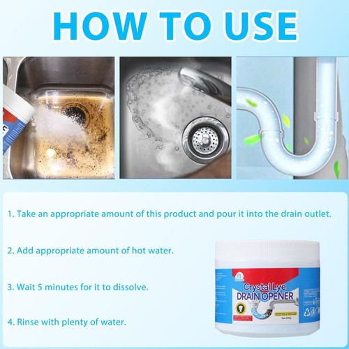 Drain Clog Remover Powerful Shower Drain Dredge Powder Home Kitchen Supplies - Picture 8 of 12