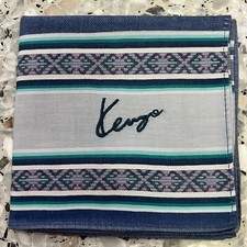 MAN HANKY CLASSIC BLUE STRIPED GEOMETRICS VTG COTTON POCKET ART SQUARE 18   M51