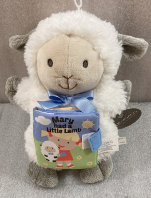 Mary Had A Little Lamb Hand Puppet & soft mini book plush 10'' Demdaco w/Tag 