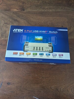 ATEN CS1734B 4-Port USB 2.0 KVMP Switch Dual interface With OSD New