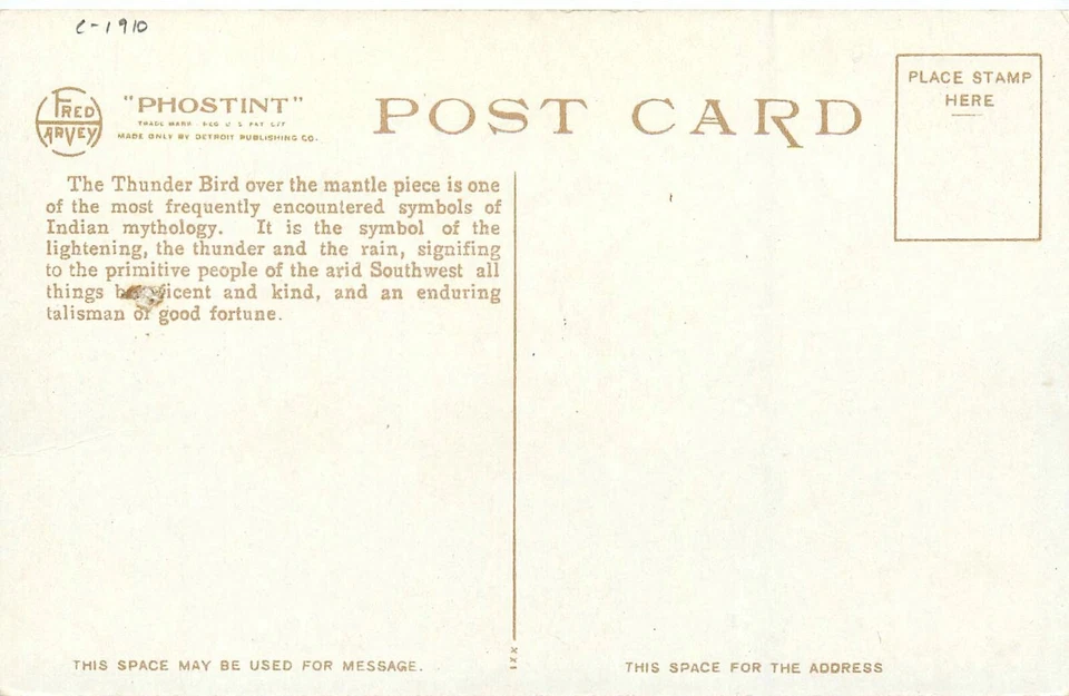 c1910 Albuquerque New Mexico Mantel Piece Detroit Publishing Postcard 25-1025 - Image 2 of 2