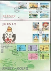 JERSEY 2002 COMPLETE COMMEMS FIRST DAY COVER ( 14 ) YEAR SET - SEE SCANS