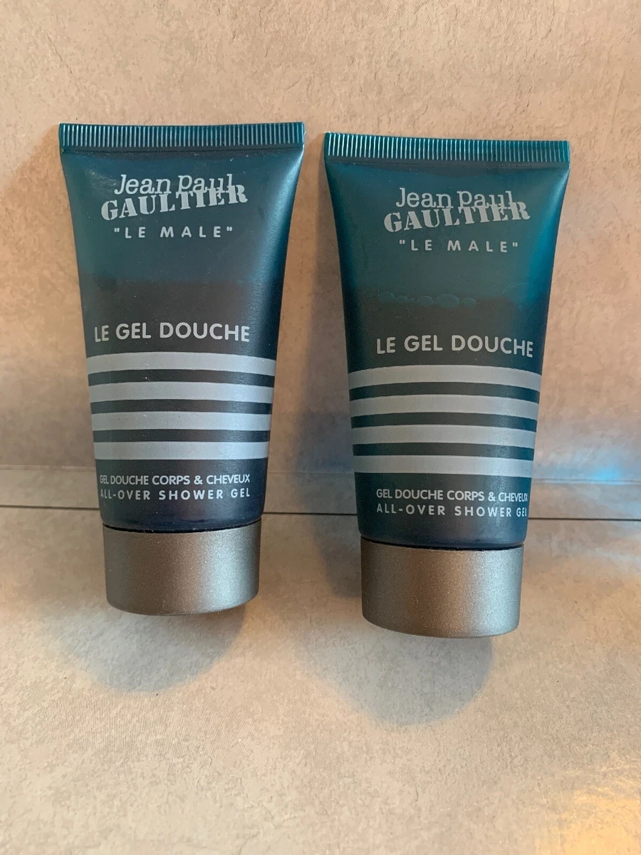 JEAN PAUL GAULTIER LE MALE LE GEL DOUCHE ALL OVER SHOWER GEL 1.6 OZ Lot Of 2