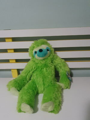 GREEN SLOTH PLUSH TOY WILD REPUBLIC 2016 WITH TAGS