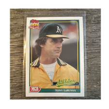 Topps 1991 Team Leaders #171 Tony LaRussa Oakland Athletics 40th Anniversary