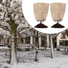 2pcs Linen Plant Covers Outdoor Plants from Frost Cold Weather