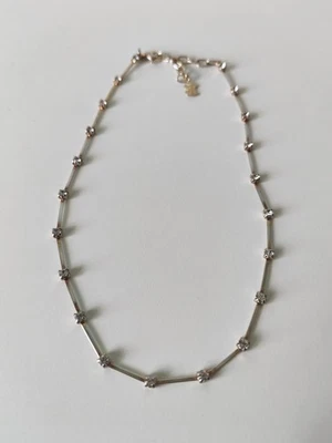 Coller Collier AGATHA Argent & Cristaux (Style Barrette Art Déco) - Photo 1/3