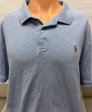 Polo Ralph Lauren Classic Fit Shirt Mens XL Blue Preppy Chic Short Sleeve