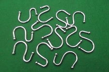 12 Shower Curtains Chrome plated Hooks "S" Shaped