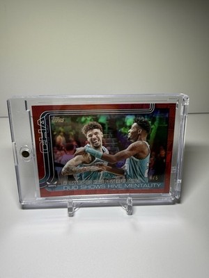 Topps Basketball 2025 Hornets Duo Shows Hive Mentality Red Baskets /5  