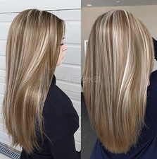 20'' Highlight Blonde Straight Wigs 100 Human Hair 13x4 Lace Front Wigs