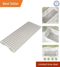 Durable PVC Non-Slip Shower Mat 40 x 16 with 200 Suction Cups Easy Drainage