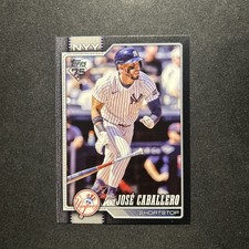 2026 Topps Series 1 Jose Caballero Black Border Parallel /75 Yankees