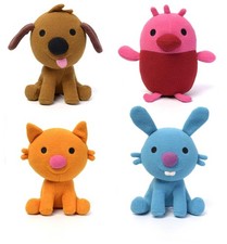 Sago Mini Plush Gift Pack, 4 Stuffed Animals with Transforming Cardboard Play...