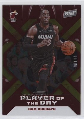 2022-23 Panini Player of the Day Gold 8/10 Bam Adebayo #4 3bs