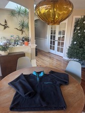 Vintage COLUMBIA Deep Pile Snap FLEECE Pullover USA Made Mens Medium Large MINT 