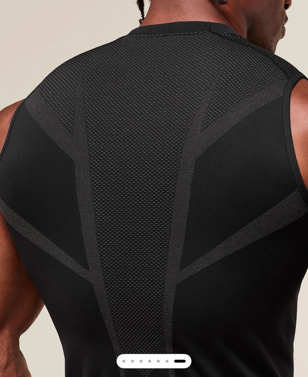 Gymshark Onyx 5.0 Midnight Black Tank Top Black/Black Large ✓ | eBay