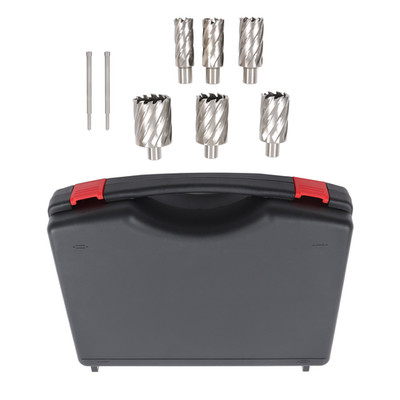 LABLT 6 PCS Annular Cutter Set Universal Shank 2'' Depth HSS Magnetic Drill Bits