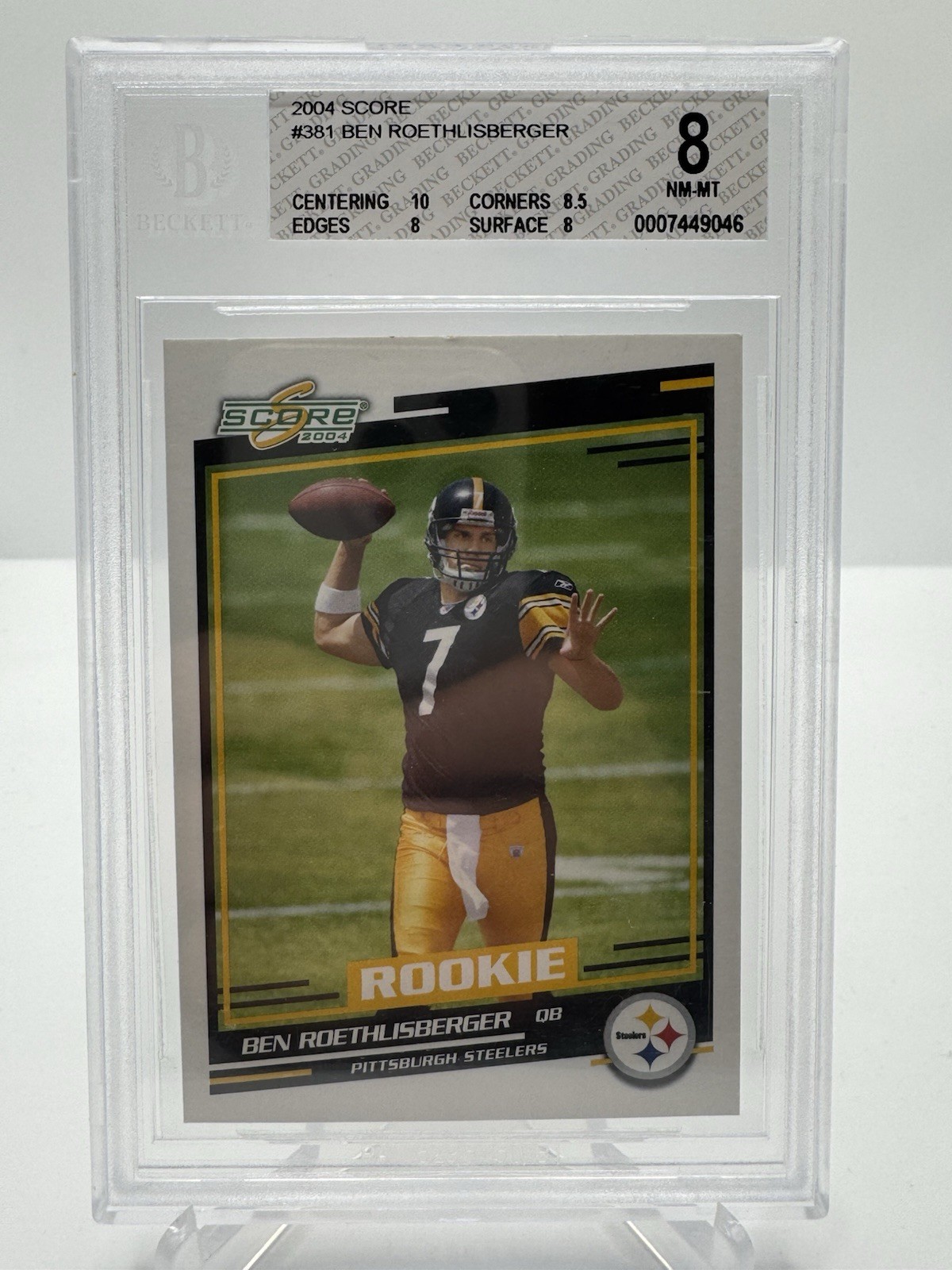 2004 Score - Rookie Ben Roethlisberger #381 (RC)
