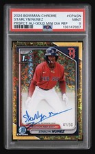 2024 Bowman Chrome Prospect Auto Starlyn Nunez Gold Mini Diamond 41/50  