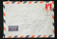 CM) 1992. GERMANY. INDUSTRIAL ARCHITECTURE. COVER MAILED TO ARGENTINA. XF