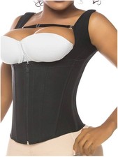 Fajas Salome Colombianas Moldeadora, Chaleco Control Vientre Faja Salome 0314 NEGRO