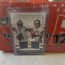 2023 Panini Immaculate Dual Jerseys Dak Prescott Roger Staubach /49 Cowboys