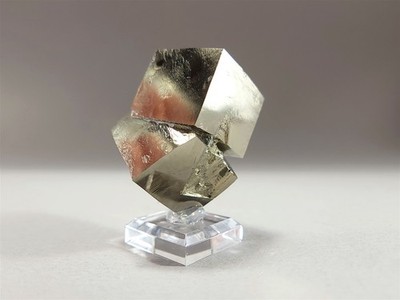 Excellent Quality Natural Pyrite Cube Double Crystal Cluster #35