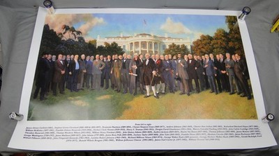 The American Presidents South Lawn Portrait 1789-2004 Premium Print Bush