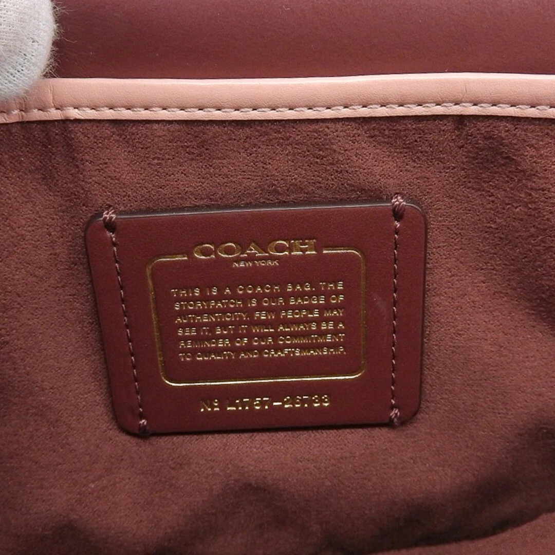 Coach 2020 26733 Felpa con Cappuccio con Tracolla in Pelle Tea Rose Turnlock Catena