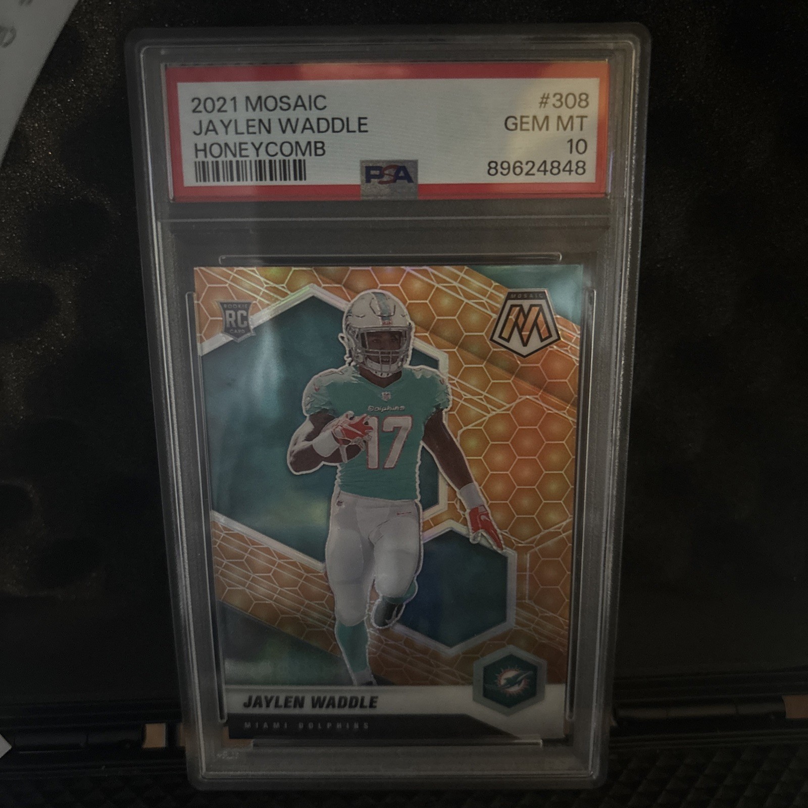 Jaylen Waddle Panini Mosaic #308 Honeycomb